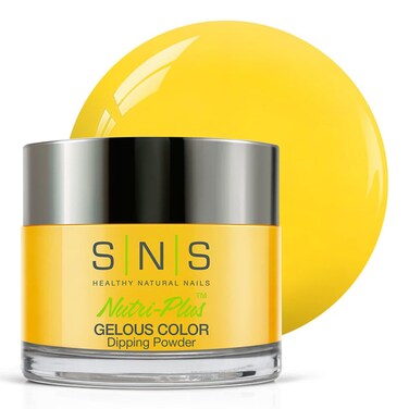 SNS Nail Dip Powder, Gelous Color Dipping Powder - Butterscotch (Yellow/Gold, Cream) - Long-Lasting Dip Nail Color Lasts 14 Days - Low-Odor &amp; No UV Lamp Required - 1.5oz