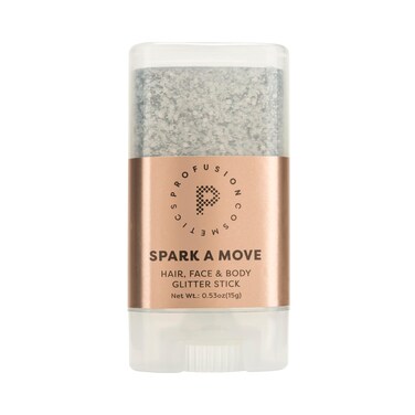 Profusion Cosmetics Spark A Move Hair, Face, and Body Glitter Stick, Get Glam Instantly and Shine Bright All Day with Multi-Dimensional Glitter Stick, Unleash Your Inner Sparkle (Moonwalk)