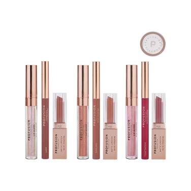 Profusion Cosmetics Stars Aligned Lip Set of 9 (Lip Liner, Matte Lipstick &amp; Lip Gloss Set)