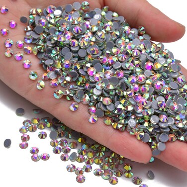 1440pcs Hotfix Quality Crystal Rhinestones Flatback Nail Art Pick Color (Crystal AB, 10ss)