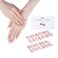 DANNI &amp; TONI Semi Cured Gel Nail Strips (Sunset Love) Pink Gradation Gel Nail Stickers Silver Glitters Gold Foil Gel Nail Wraps 28 Stickers