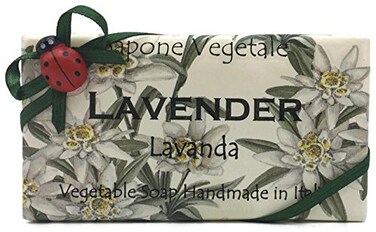 Alchimia Ladybug Lavanda (Lavender) Vegetable Soap Handmade In Italy - 10.5 oz Soap Bar
