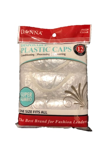 Disposable Plastic Cap, Super Jumbo, 12 Count