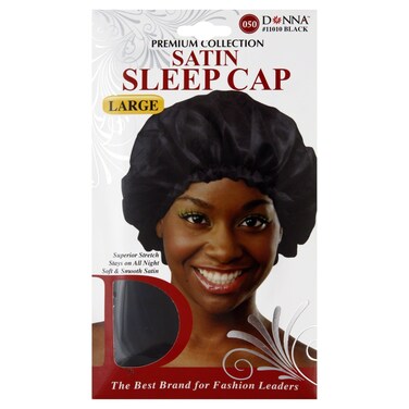 Satin Sleep Cap, Black