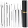 Pimple Popper Tool Kit,10 Pcs Professional Blackhead Remover Comedones Extractor for Easy Removal for Pimples,Blackheads,Zit Removing, Facial and Nose, Acne Removal Kit with Metal Box (Silver)
