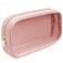KOTORA Clear Makeup Bag Cosmetics Bag Mini Small Pouch Purse TSA Approved Toiletry Bags Zipper Pink Cute Pouches Make Up Travel Toiletry Car Accessories Essentials for Women Girls