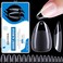 Short Almond Nail Tips, 360Pcs Soft Gel Full Cover Nail Tips for Soak off Nail Extensions, Half Matte Clear False Gel Nail Tips for Nail Salons and DIY Nail Art, 15 Sizes
