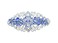 Faship Gorgeous Blue Crystal Flower Barrette Clip
