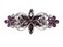 Faship Gorgeous Purple Rhinestone Crystal Flora Hair Barrette Clip