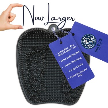 Shower Foot Scrubber Mat with Suction Grip   Foot Scrubber in Shower   Hands-Free Exfoliation &amp; Massage   Soft Bristles for Deep Clean &amp; Relaxation   Non-Slip, Mountable Design for Spa at Home