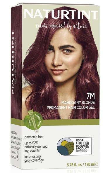 Naturtint 7M Mahogany Blonde Permanent Hair Color (Pack of 1), Ammonia Free, Vegan, Cruelty Free, up to 100% Gray Coverage, Long Lasting Results (Packaging may vary)