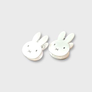 Miffy Hair Accessories: Cute Japanese Anime Bunny Hair Clips, Claws, and Accessories (White)