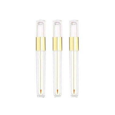 GSHLLO 3 Pcs 3ml Clear Empty Eyeliner Vials Tube Bottles Eyelashes Mascara Tube Container