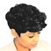 Black Short Pixie Cut Wigs for Black Women Short Wigs for Black Women Pixie Cut Curly Wig with Bangs for Black Women Black Women Wigs (Natural black)
