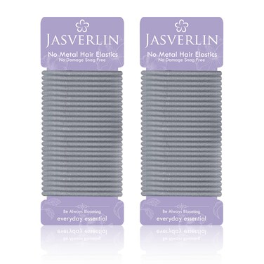 Gray Hair Elastics Ties, Metal-free Ponytail Holders for Women Girls Men Guys Thick Curly Hair Styling Accessories No Pull Damage Crease Breakage 50pcs