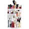 Makeup Organizer 360 Rotating Cosmetic Organizer DIY Adjustable Makeup Carousel Spinning Holder Rack, Large Capacity Cosmetic Storage Box Makeup Brushes Organizer for Vanity Countertop (White)