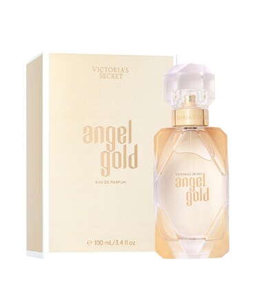Victoria's Secret Angel Gold Eau de Parfum, Notes of Sparkling Bergamot, Gardenia &amp; Musk, Perfumes for Women (3.4 oz)