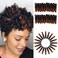 BECUS 3Packs 10inch Crochet Braids Hair for Black Women Synthetic Short Braiding Diameter (8mm) Cut Wand Hair(#1B Natural Black/Brown)