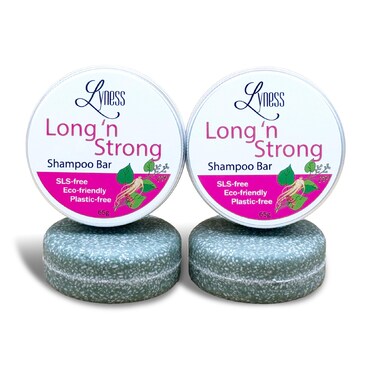 Lyness Long n&rsquo; Strong Shampoo Bars   2 Bars   With Fo-Ti, Amla, Castor Oil, Peppermint, Ginseng