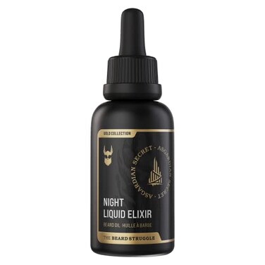 The Beard Struggle - Beard Growth Oil - Asgardian Secret, Gold Collection (1 Fl oz) - Night Liquid Elixir - Beard Oil for Men - Softens, Moisturizing, &amp; Healthier Beard Growth