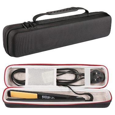 Faylapa Hard Carry Travel Case for Hair Straightener Iron,Hair Straightener EVA Case for Vacation (Accessories Not Include,Black)
