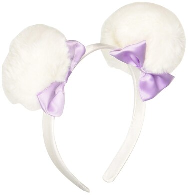 MGA Entertainment LOL"Snow Angel" Faux Fur 3" Pom with 2.5" Satin bow Headband 12" Thickness, Mix, 1 Count