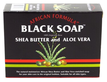 African Formula Black Soap 3.5 Ounce Shea Butter &amp; Aloe Vera (103ml) (2 Pack)