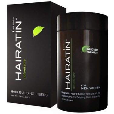 HAIRATIN Building Fibers for Thinning Hair, Dark Brown, 28G - Achieve Fuller, Natural Looking Results, Instantly Conceals Hair Loss in 10 Seconds, Thickener &amp; Bald Spot Cover Up for Men &amp; Women