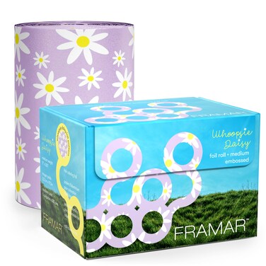 FRAMAR Daisy Hair Foil &ndash; Hair Foils For Highlighting Long Hair, Salon Foil For Hair Highlighting, Salon Foils For Hair Highlighting Kit, Salon Foils For Hair Stylist, Embossed &ndash; 320 ft