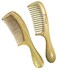 YunZh Wide Tooth Comb and Fine Tooth Combs, Natural Green Sandalwood Wooden Comb Set for Women Men(2PCS)