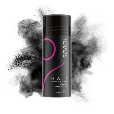 SEVICH Hair Fibers for Thinning Hair, Hair Building Fibers Instantly Thicker &amp; Fuller Look,Hair Powder for Men &amp; Women 25g Black