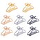 TANG SONG 8PCS Large Metal Hair Claw Clips Hair Catch Barrette Jaw Clamp for Women Half Bun Hairpins for Thick Hair(2 Silver+2 Gold+2 Rose Gold+2 Black)