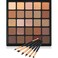 Nude Neutral Eyeshadow Palette, Matte and Shimmer Eye Shadows Long Lasting Blendable Eyeshadow with Makeup Brushes Set Warm Brown Waterproof High Pigment Powder Pallet 25B