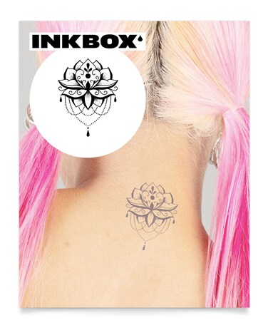 Inkbox Temporary Tattoos, Semi-Permanent Tattoo, One Premium Easy Long Lasting, Water-Resistant Temp Tattoo with For Now Ink - Lasts 1-2 Weeks, Decoraria, 3 x 3 in