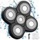 Men's Electric Shaver Replacement Heads 5D Sharp Stainless Steel Head Shaver Replacement Heads Floating Shaver Blades for Electric Rotary Shaver (5 Heads (Black)