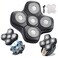 5D Floating Replacement Shaver Heads for MANSCAPED &amp; Rotary Electric Shavers - Universal Sharp Blades, Black (5D Black)