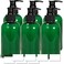 EZProUSA Empty Plastic Pump Bottles Shampoo Conditioner Lotion with Waterproof Labels, Essential Oils Refillable BPA-Free Leak-Proof, 16oz, Pack of 6