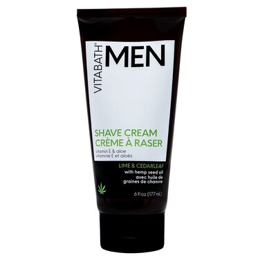 Vitabath Men's Lime &amp; Cedarleaf Shave Cream Super Slick Shaving Protects Against Razor Burn &amp; Irritation - Restorative Pre-Shave Skin Moisturizer &amp; Beard Care - Gluten-Free, Cruelty-Free - 6 fl oz