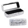 Rhinestone Lipstick Case with Mirror, Bling Crystal Lipstick Case Diamonds Makeup Cosmetic Storage Box Lipstick Holder for Purse Ladies Fashion(Silver Color)