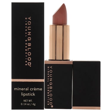Youngblood Mineral Creme Lipstick - Blushin Nude for Women - 0.14 oz Lipstick