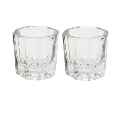 Karlash 2 Nail Art Acrylic Liquid Powder Dappen Dish Nail Crystal Bowl Glass (Dappen Dish)