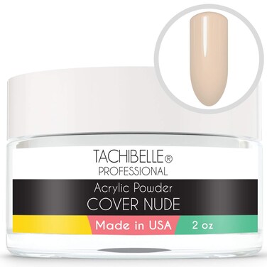 Tachibelle Professional Acrylic Nail System Acrylic Powder, 2 oz. Made in USA. Used in Professional Salons. (Cover Nude 2oz)