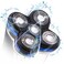 Shaver Blade Heads, 5 Heads Beard Cutter Replacement Blade Easy Install Electric Razor Shaver Head for Head and Face (Blue)