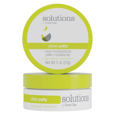 GREAT CLIPS Solutions Pliable Putty, 2oz   Finishing Hair Product w/Medium, Workable Hold   Provides Flexibility &amp; Texture