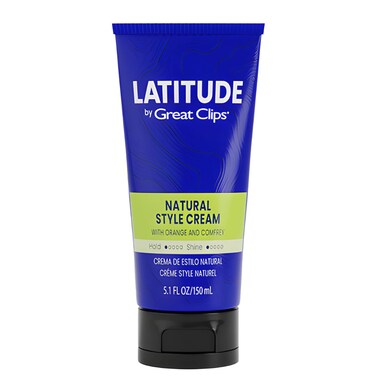 GREAT CLIPS LATITUDE Natural Style Cream   Hair Gel for Men   Low Hold + Low Shine   5.1oz