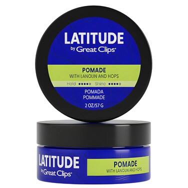 GREAT CLIPS LATITUDE Pomade   Hair Gel for Men   High Hold + High Shine   2oz