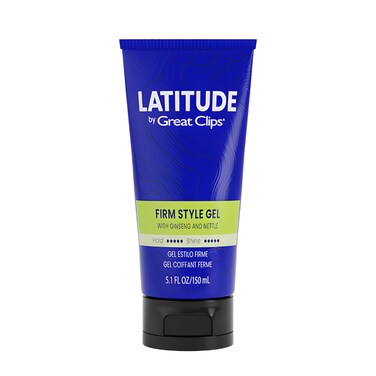 GREAT CLIPS LATITUDE Firm Style Gel   Hair Gel for Men   High Hold + High Shine   5.1oz