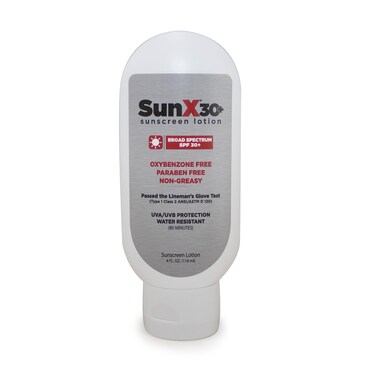 CoreTex Sun X 30+ SPF Broad Spectrum Sunscreen Lotion - 4oz Tottle of Paraben, Oxybenzone, Octinoxate, &amp; Oil Free Sunscreen - No White Cast and Water &amp; Sweat Resistant Up to 80 Minutes