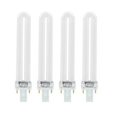FLYPIG 4 pcs/Set Replacement UV-9W U-Shaped 365nm Light Bulb Lamp Bulb Tube for Nail Art Dryer UV Top Coat UV Builder Gel Lamp Light