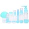 Travel Bottle Set - Refillable - TSA/Airline Approved - 12 Bottles and Jars - 3 Tools (Pipette, Funnel and Mini Spatula) - For Downsized Portions of Your Favorite Cosmetics, Lotions and Creams